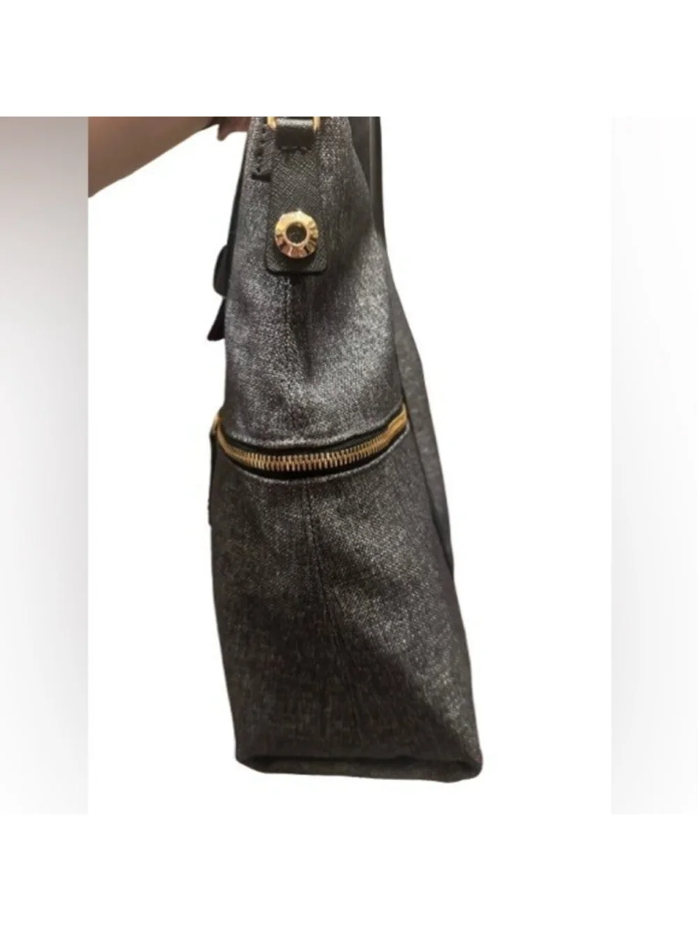 Henri Bendel Jetsetter 3-Way Convertible Backpack Grey Tweed Leather EUC Rare